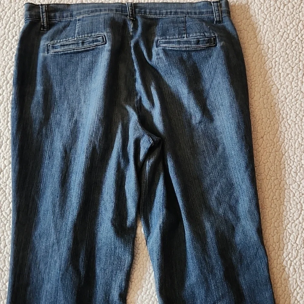 Vintage 90's White Stag Stretch Dark Wash Distressed Bootcut Petite Cotton Jeans